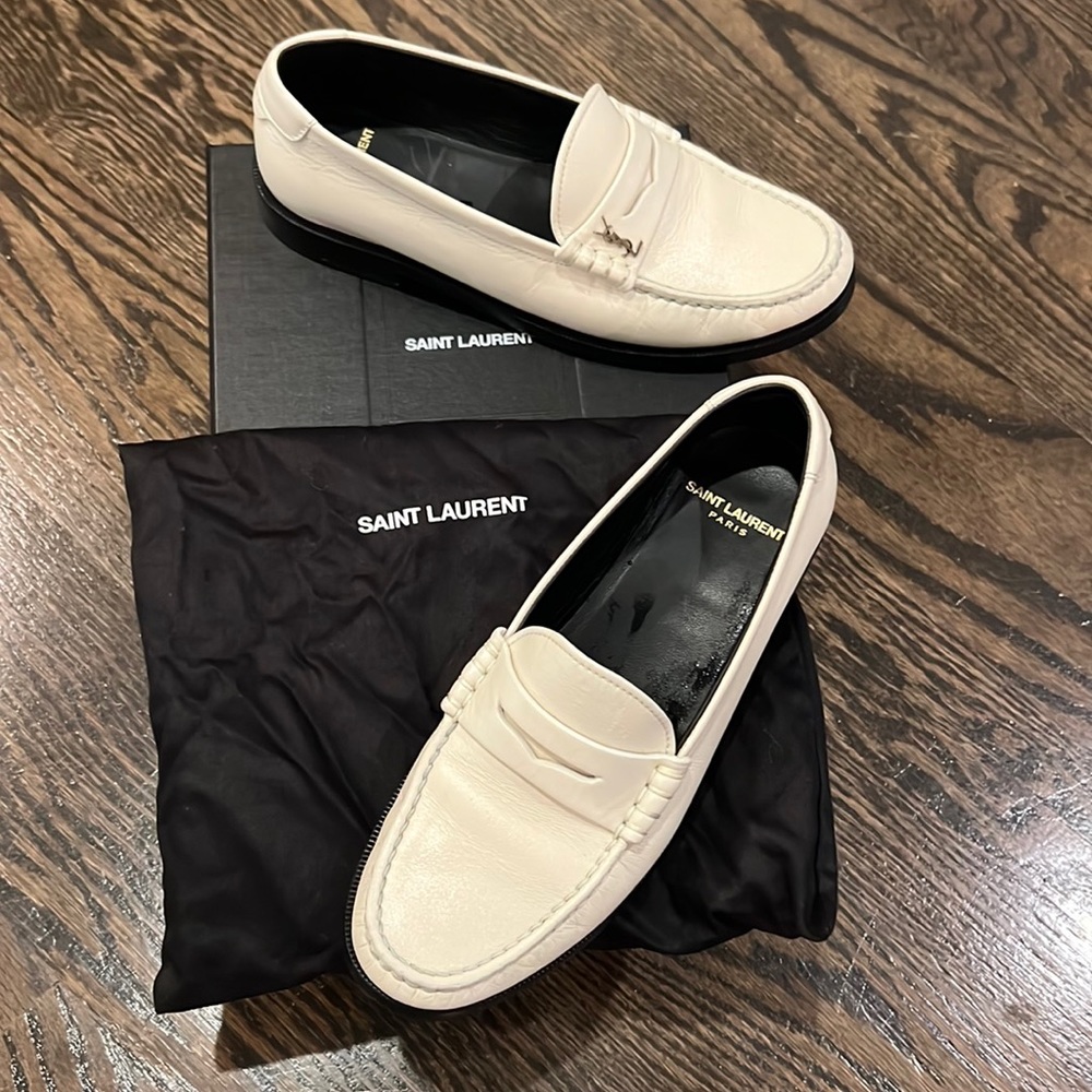YSL  Pearl loafers.